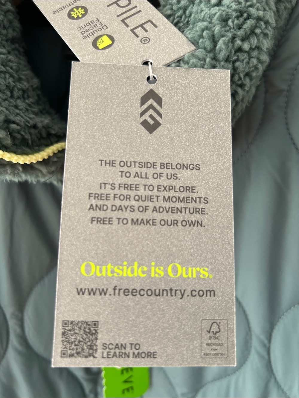 NWT Free Country Quilted Sierra Butter Pile Hybrid Jacket - Picture 7 of 14